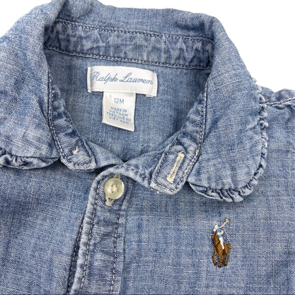 RALPH LAUREN Polo Denim Jean Dress 12 months - Picture 2 of 12